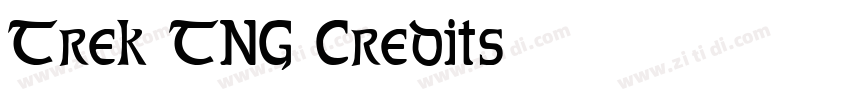 Trek TNG Credits字体转换 Trek TNG Credits字体转换